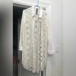 Aratta silent journey long beaded blouse size L